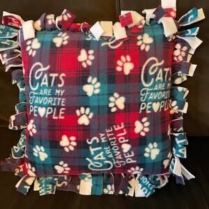 18x18 'Cats Are My Favorite People' Fleece Pillow